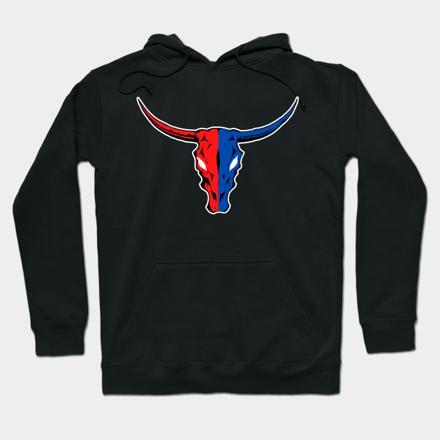 LONGHORN SKELETON USA Hoodie by GBDesigner